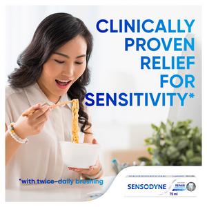Sensodyne Whitening Repair & Protect Fluoride Daily Toothpaste 75ml - gallery image 2