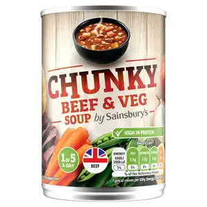 Sainsbury's Chunky Beef & Vegetable Soup 400g