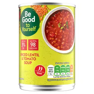 Sainsbury's Tomato & Spicy Lentil Soup, Be Good To Yourself 400g