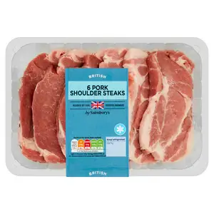 Sainsbury's British Pork Shoulder Steaks x6 900g