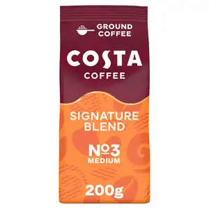 Costa Coffee Mocha Italia Signature Blend Ground for Cafetiere & Filter 200g