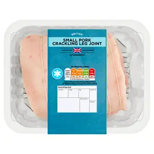 Sainsbury's British Pork Small Boneless Crackling Leg Joint (Approx. 800G)