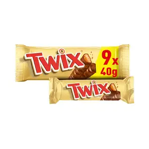 Twix Caramel & Milk Chocolate Fingers Twin Biscuit Snack Bars Multipack 9x40g