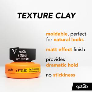 Got2b 75ml iStylers Texture Hair Styling Clay - gallery image 2