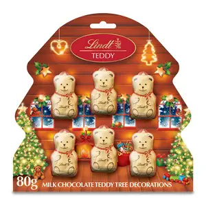 Lindt Milk Chocolate Teddy Christmas Tree Decorations 60g