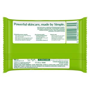 Simple Biodegradable Facial Cleansing Make Up Remover Wipes Travel Size x7 - gallery image 5