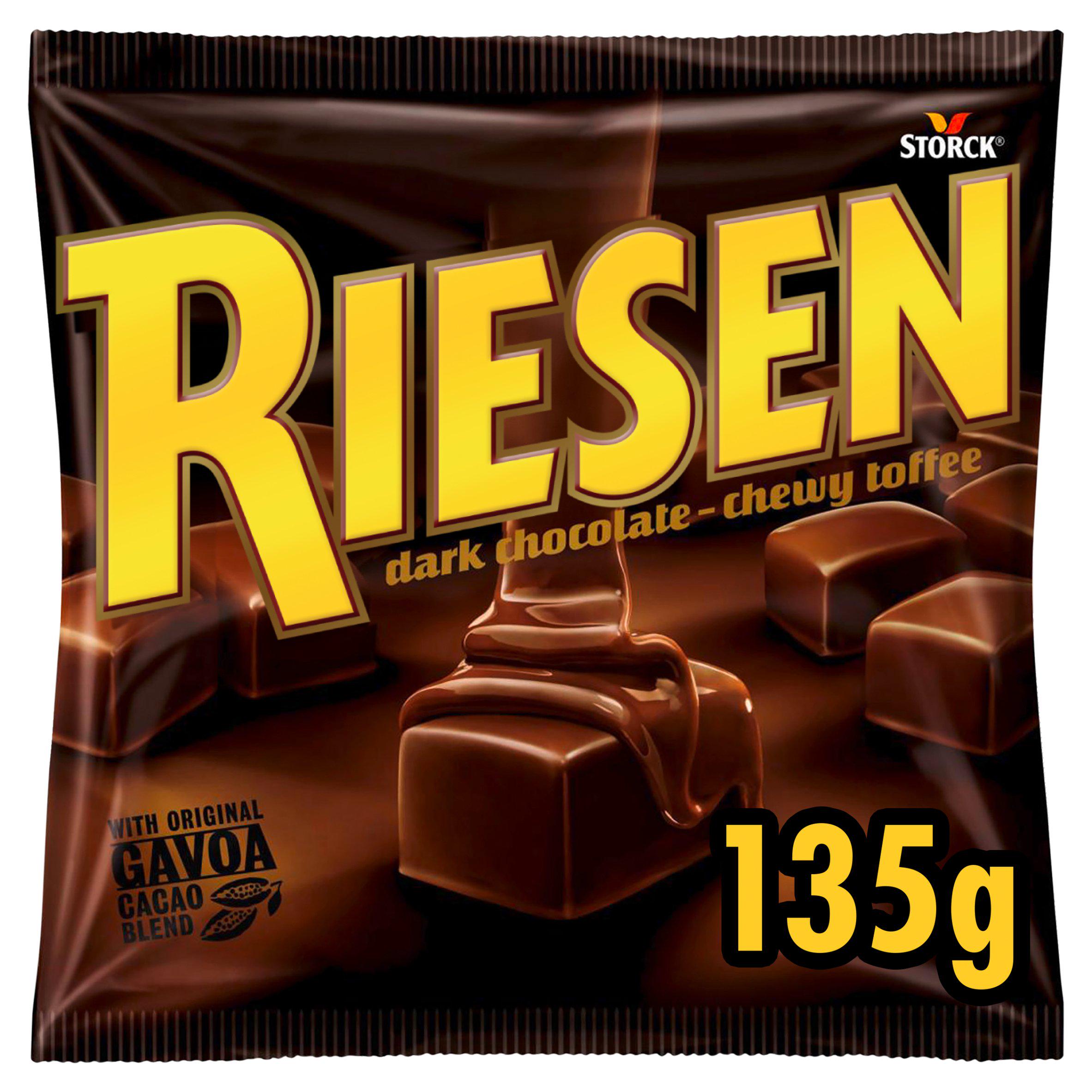 Riesen Chewy Toffee Dark Chocolate Coated 135g