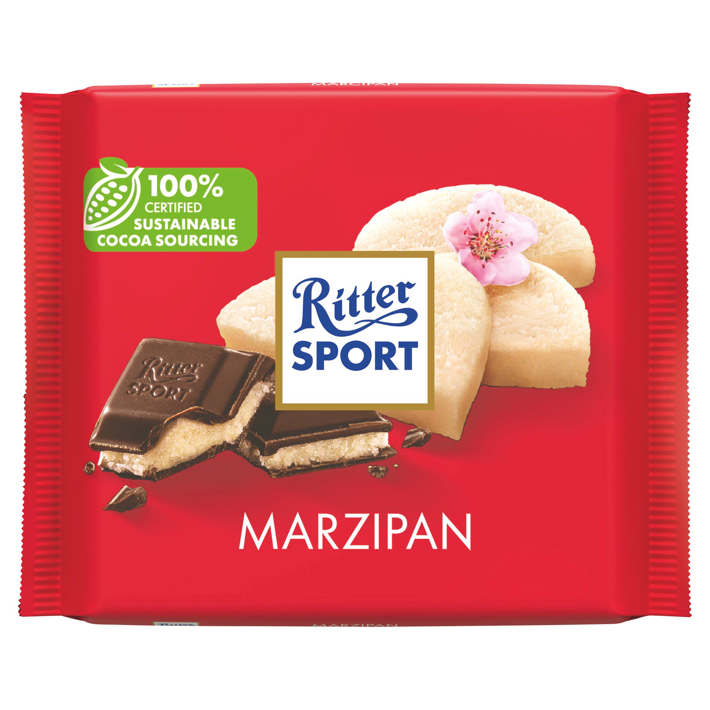 Ritter Sport Marzipan Dark Chocolate 100g Bar