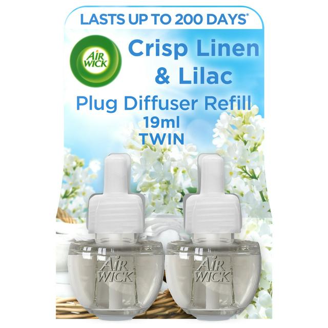 Air Wick Plug In Crisp Linen Lilac Air Freshener Refill 2x19ml Sainsbury S