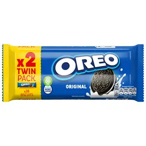 Oreo Vanilla Cookie Sandwich Biscuits Twin Pack 2x154g