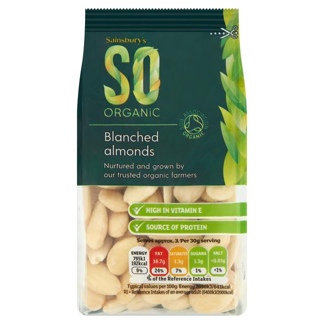 Sainsbury S Blanched Almonds So Organic 100g Sainsbury S,Chicken Breast Calories Boiled