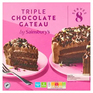 Sainsbury's Triple Chocolate Gateau Dessert 600g