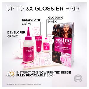 L'Oreal Paris Casting Creme Gloss Semi Permanent Hair Dye Chocolate Caramel Brown 603 - gallery image 4