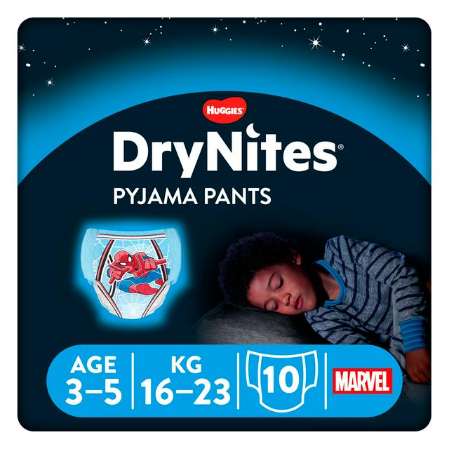 10 Pants Total Huggies DryNites Pyjama Pants for Boys Age 3-5