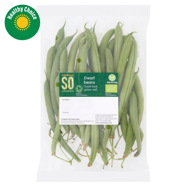 Sainsburys Dwarf Beans, SO Organic 210g