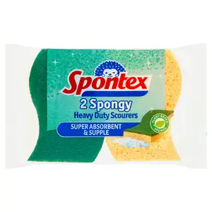 Spontex Heavy Duty Cellulose Scourer x2