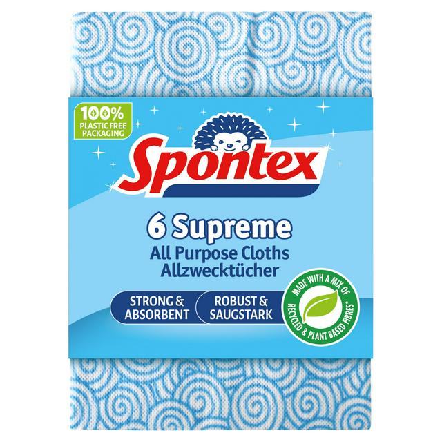 Spontex Supreme All Purpose Cloth 6pk