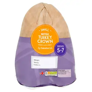 Sainsbury's Small Frozen British Turkey Crown 1.5-1.9kg