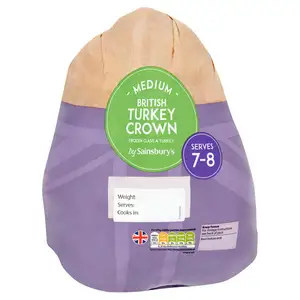 Sainsbury's Medium Frozen British Turkey Crown 2-2.3kg