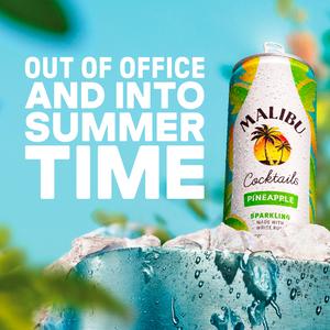 Malibu Coconut Rum & Pineapple Pre-Mixed Can 250ml - gallery image 2