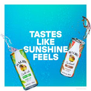 Malibu Coconut Rum & Pineapple Pre-Mixed Can 250ml - gallery image 4
