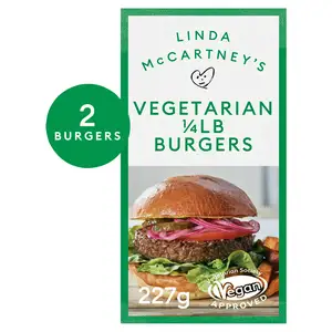 Linda McCartney Quarter Pounder Burger x2 227g