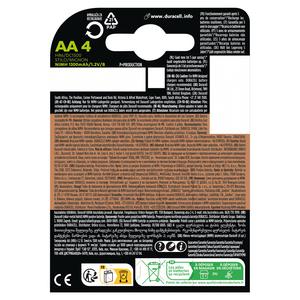 Duracell Rechargeable AA 1300mAh Batteries, pack of 4 - gallery image 2