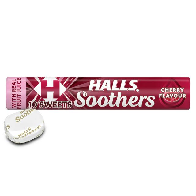 Halls Soothers Cherry Lozenges Roll 45g
