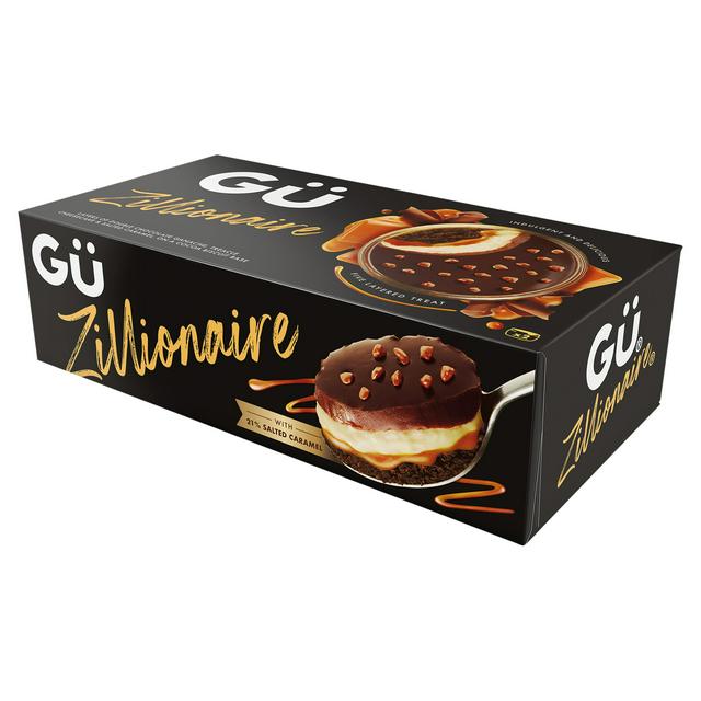 Gu Zillionaires Chocolate Salted Caramel Cheesecake Desserts 2x91 5g Sainsbury S