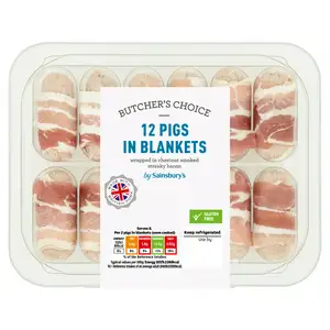 Sainsbury's Butcher's Choice British Pork & British Bacon Pigs In Blankets x12 260g