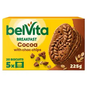 Belvita Breakfast Biscuits Cocoa Chocolate Chip Pack x5 225g