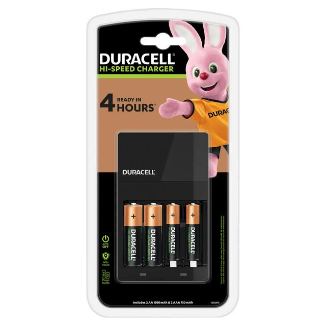 Duracell Hi-Speed Battery Charger - Charges in 4 hours, with 2 AA