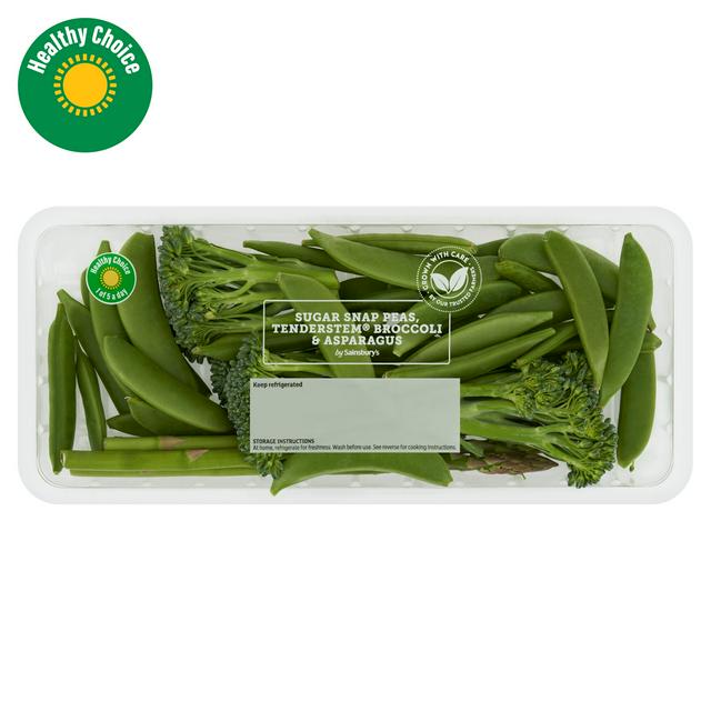 Sainsburys Asparagus, Sugar Snaps & Tenderstem Broccoli 200g