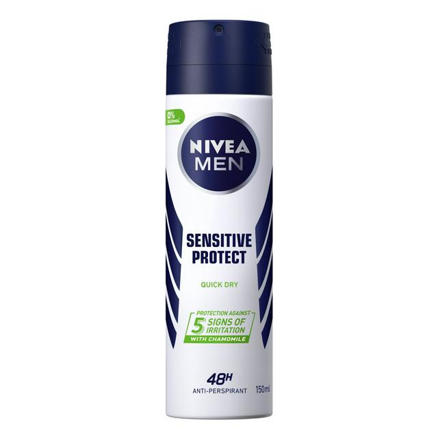 Meestal In tegenspraak zonlicht Nivea Men Anti-Perspirant Deodorant Spray Sensitive Protect 48 Hours Deo  150ml | Sainsbury's