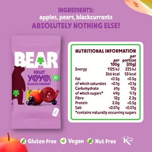 BEAR Fruit Yoyos Blackcurrant Multipack 5x20g - gallery image 4