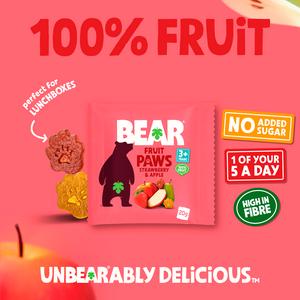 BEAR Paws Fruit Shapes Strawberry & Apple Multipack 5x20g - gallery image 3