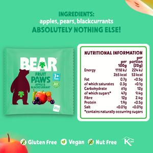 BEAR Paws Fruit Shapes Apple & Blackcurrant Multipack 5x20g - gallery image 4