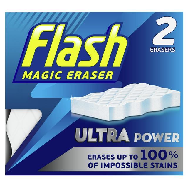 2 x 2 Reusable Erasers Flash Magic Eraser Extra Power 