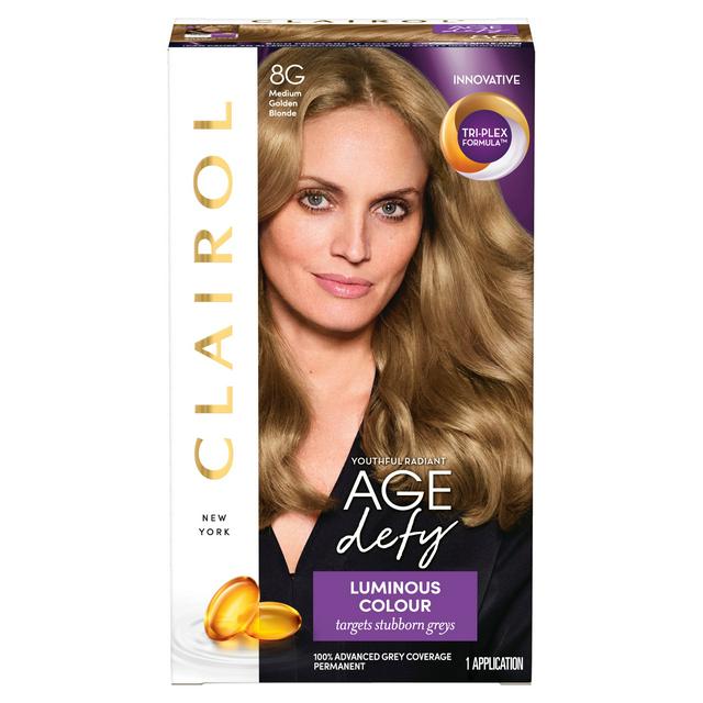 Clairol Age Defy Medium Golden Blonde Hair Dye 8g Sainsbury S