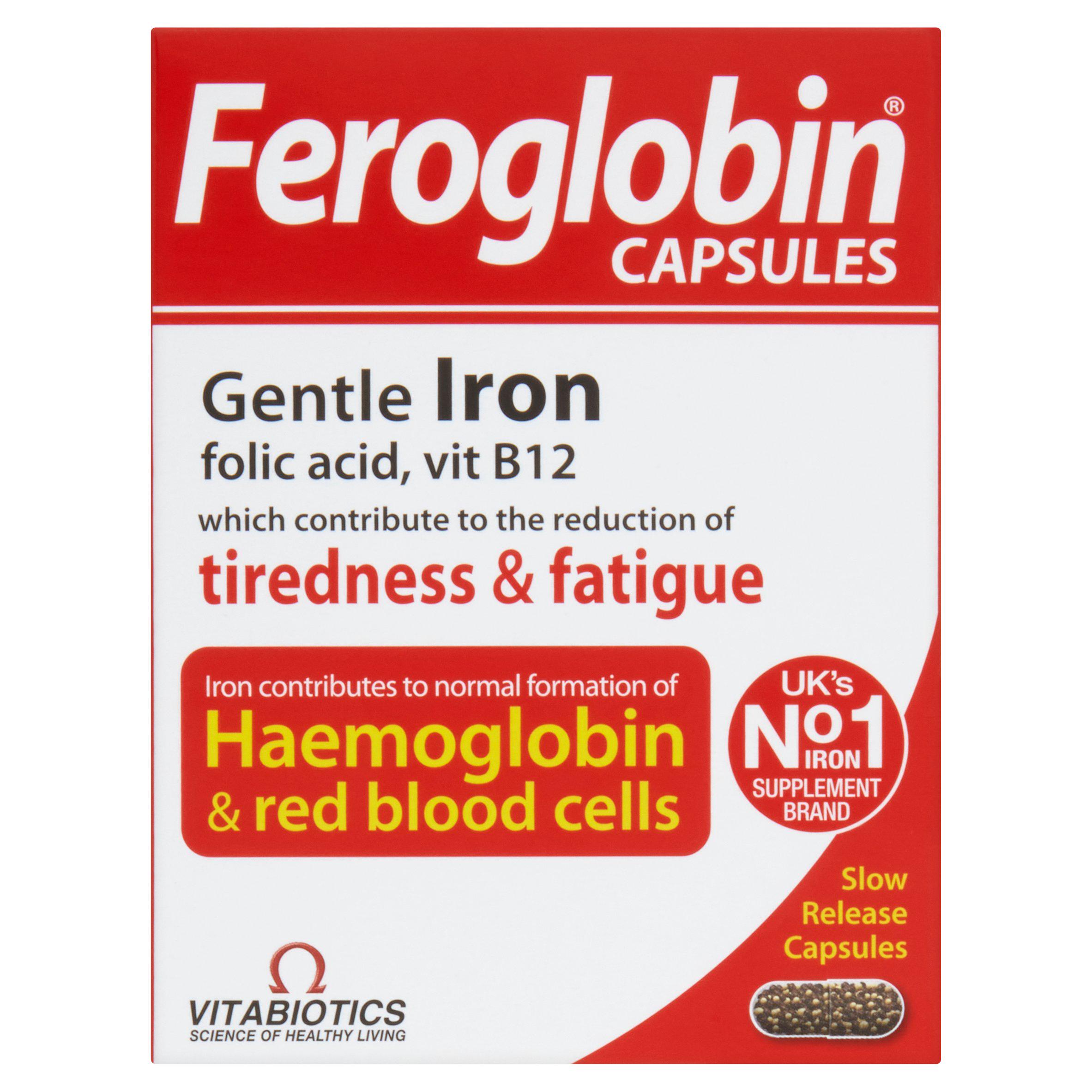 Vitabiotics Feroglobin Capsules Iron B-Complex 30