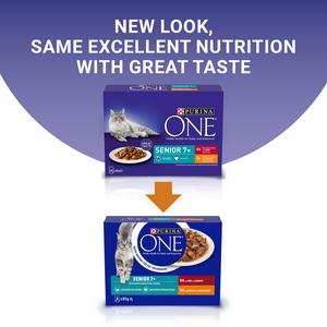 Purina One Senior 7+ Mini Fillets Chicken & Beef Wet Cat Food 8 x 85g - gallery image 2