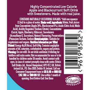 Robinsons Mini Apple & Blackcurrant On the Go Squash 66ml - gallery image 4