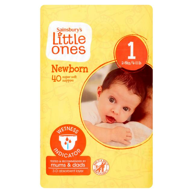 Little Ones Size 1 Newborn 40 Nappies 