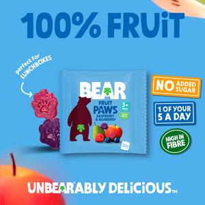BEAR Paws Fruit Shapes Raspberry & Blueberry Multipack 5x20g - gallery image 3