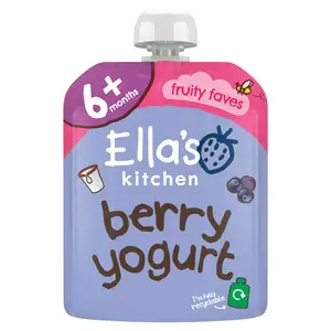 Ella's Kitchen Organic Berry Greek Style Yoghurt Baby Food Pouch 6+ Months 90g