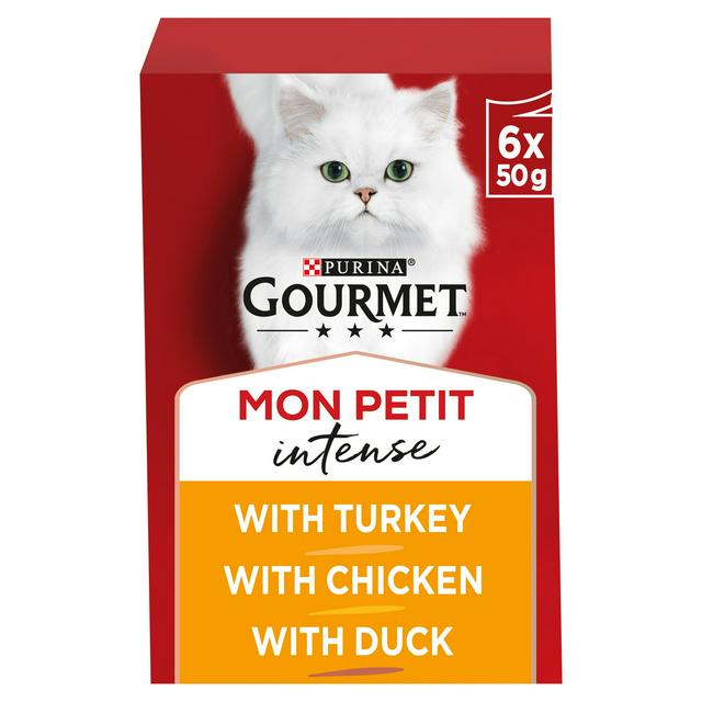 Gourmet Mon Petit Cat Food Pouches Poultry 6x50g
