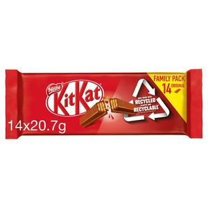 Kit Kat 2 Finger Milk Chocolate Biscuit Bar Multipack 14x20.7g