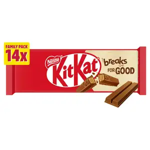 KitKat 2 Finger Milk Chocolate Biscuit Bar Multipack 14x20.7g