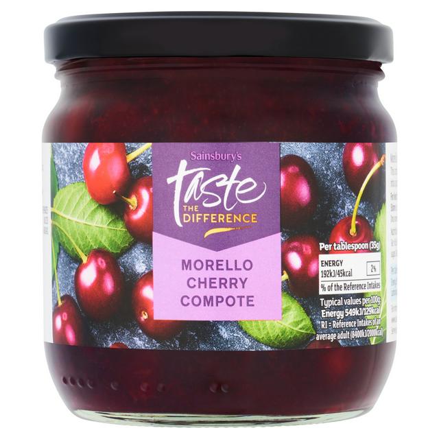 Sainsbury's Compote Morello Cherry, Taste the Difference 400g - gallery image 1