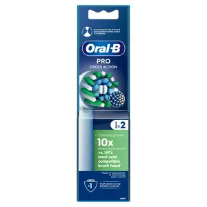 Oral-B Cross Action Replacement Electric Toothbrush Heads x2